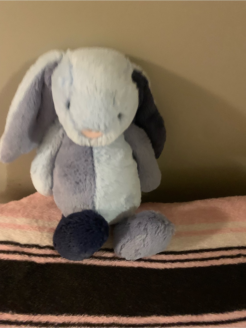 Plush Blue Bunny Stuffed Animal - Soft Kids Toy jellycat puddle sea bunny